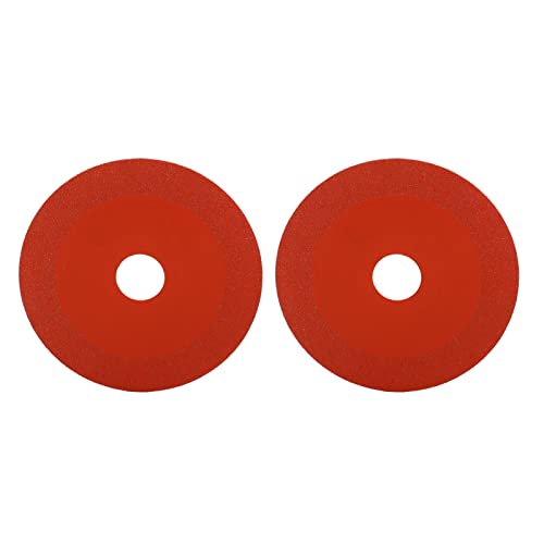 Diamant Schneidscheibe Winkelschleifer Drehwerkzeugsäge Klingenrad Wärmefest hohe Effizienz scharfe Verschleiß gegen Keramikfliesen -Glaskristallweinflasche 2pcs 100mm (Rot) von plplaaoo