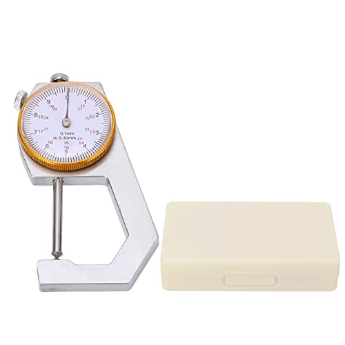 Dicke Tool Round Dial Indicator Handheld Tragbarer Testerplatte 0,1 mm Auflösung 0 30 mm Spitzend für Schmuckhersteller und Blechmessung von plplaaoo