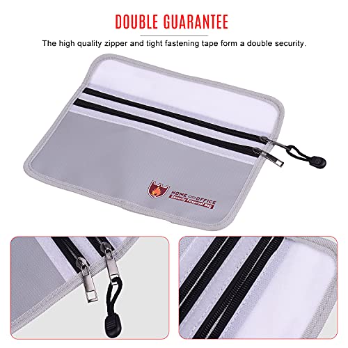 Doppelte Reißverschluss feuerfeste Dokumentbag Beutel Organizer Silikon beschichtetes Feuerwässler sicherer Speicher für Bargelddokumente Schmuck Passport Home Office Silber klein Doppelte Reißverschluss feuerfeste Dokumentbag Beutel Organizer Silikon beschichtetes Feuerwässler sicherer Speicher für Bargelddokumente Schmuck Passport Home Office Silber klein von plplaaoo