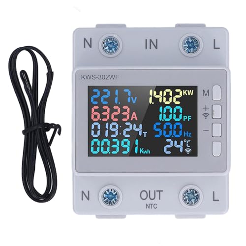 Energy Messer WiFi Wireless LED -Farbschienenschienerscheibe Stromverbrauchsmesser AC170-270V 63A Energy Messer WiFi Wireless LED -Farbschienenschienerscheibe Stromverbrauchsmesser AC170-270V 63A von plplaaoo