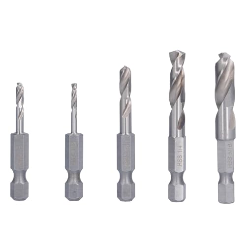 Hex Shank Bohrbits Set Halteless Hochgeschwindigkeitsstahl -Kurzbohrbits für Holzbearbeitung und Bearbeitungsbohrung 5 Stcs Hex Shank Bohrbits Set Halteless Hochgeschwindigkeitsstahl -Kurzbohrbits für Holzbearbeitung und Bearbeitungsbohrung 5 Stcs von plplaaoo