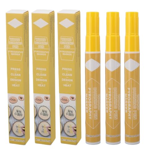 Holzbrennstift Kit Pyrography Marker Set Scorch Tools 3ml für Anfängerprojekte künstlerische Holzuntersetzer Schneidebretter Lederhandwerk 3pcs Holzbrennstift Kit Pyrography Marker Set Scorch Tools 3ml für Anfängerprojekte künstlerische Holzuntersetzer Schneidebretter Lederhandwerk 3pcs von plplaaoo