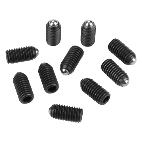 Kugel Kolben Federkolben Stahlkugelköpfer Set Haltbares Kohlenstoffstahlmaterial für mechanische Geräte Klemme Formen automatische Maschinen 10pcs M8 Schraubengewinde -Hex -Sockel (M8*16 (10pcs)) von plplaaoo