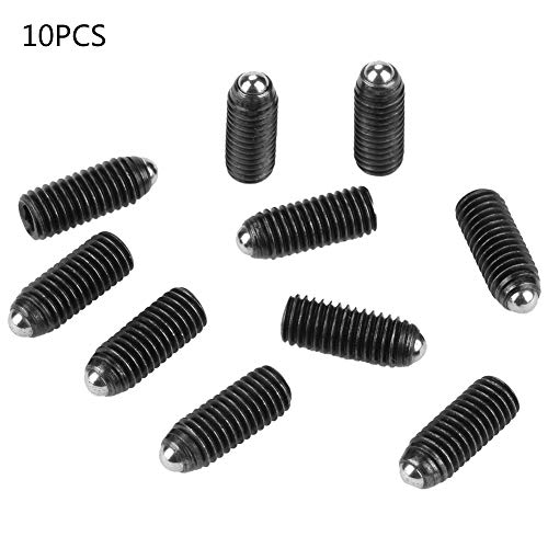 Kugel Kolben Federkolben Stahlkugelköpfer Set Haltbares Kohlenstoffstahlmaterial für mechanische Geräte Klemme Formen automatische Maschinen 10pcs M8 Schraubengewinde -Hex -Sockel (M8*20 (10pcs)) von plplaaoo