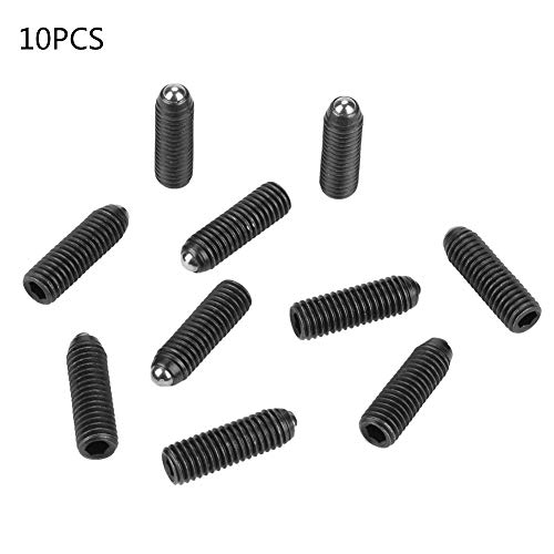 Kugel Kolben Federkolben Stahlkugelköpfer Set Haltbares Kohlenstoffstahlmaterial für mechanische Geräte Klemme Formen automatische Maschinen 10pcs M8 Schraubengewinde -Hex -Sockel (M8*25 (10pcs)) von plplaaoo