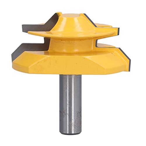 Lock -Gehrer -Router Bit 45 Grad Holzschneider hohe Präzision langlebige Legierungsblätter für Holzbearbeitungsprojekte 1/2in Shank 2 3/4in Cutter Head von plplaaoo
