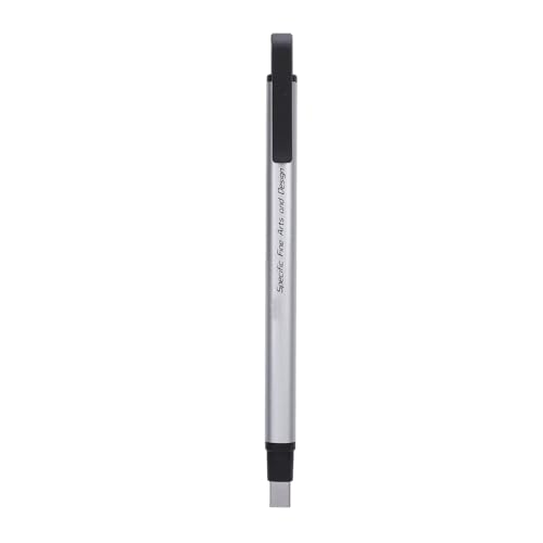Mechanischer Radiergummi Stift Hochgenauigkeit Plastikhülle Stiftstil für Schulbüro Kunst Zeichnung 0,25 x 5 mm (Silber) von plplaaoo