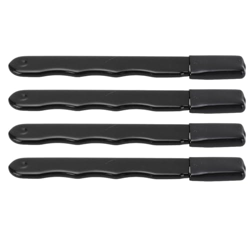 Mini-Gartenwerkzeugschärfer, tragbar, 4-teilig, aus Wolframlegierungsstahl, Schneidschärfer für Gartenscheren, Heckenscheren, Scheren, bequem, sicher, rutschfestes Design (Schwarze Matte) von plplaaoo