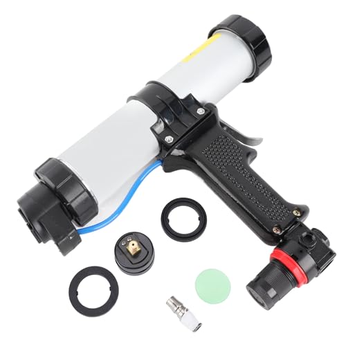 Pneumatic Caulking Tool Aluminiumlegierung Einstellbarer Druckeffizienter Kleber Applikator für die Dekoration und industrielle Verwendung (310 ml) von plplaaoo