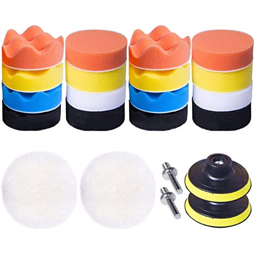 Polierhackbadpolster Buffing Schwammpolster Wollpolierpolster 22pcs Waschbar wiederverwendbares Auto Wachsen Versiegelung Polierpolster für automatische Details der Polierhackbadpolster Buffing Schwammpolster Wollpolierpolster 22pcs Waschbar wiederverwendbares Auto Wachsen Versiegelung Polierpolster für automatische Details der von plplaaoo