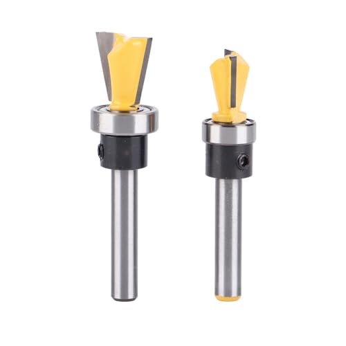 Premium -Schwalbenschwanzbit Set hohe Präzisionsrouter -Bits mit Lager für Holzbearbeitungsprojekte 1/4in Shank -Stahl -Legierungsmaterial 2pcs mit Aufbewahrungsbox von plplaaoo