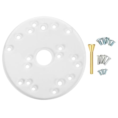 Router -Basisplatte Universal Acryl mit Zentrierstiftschrauben für Trimmrouter Holzbearbeitung Hilfswerkzeug transparent haltbar 7,5 mm dicker 164 -mm -Durchmesser von plplaaoo