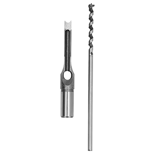 Square Loch Mortiser Drill Bit einstellbarer Sterbungsmeißellegierung Stahlholzbearbeitungswerkzeug für Dichteplatine mittelschwere Faserplatine Partikeldafel Holz (9,5 mm) von plplaaoo