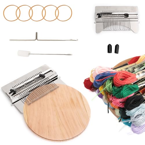 Stopfmaschine,Mini-Stopfmaschine,Speedweve-Webwerkzeug,Schnelle Mini-Stopfmaschine zum Ausbessern,Webstuhl-Kit für AnfäNger,Jeans Reparieren,LöCher Reparieren,SchöNe Webkunst(21haken) von plplaaoo