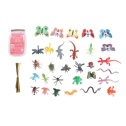 Valentinstagskarten Liebe Bug karten Set mit Insektendekorationen Valentinstag Gefälligkeiten für Erwachsene Kinder Handwerk Papier Kunststoff 7,4 bis 10,9 oz 30 Karten 30 (Stil d) von plplaaoo
