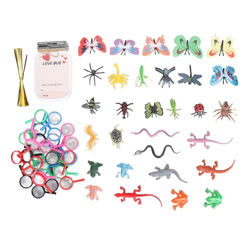 Valentinstagskarten Liebe Bug karten Set mit Insektendekorationen Valentinstag Gefälligkeiten für Erwachsene Kinder Handwerk Papier Kunststoff 7,4 bis 10,9 oz 30 Karten 30 (Stil g) von plplaaoo