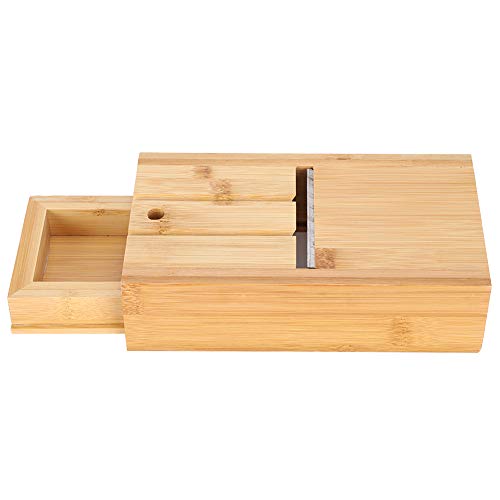 Verstellbare Bambus -Seifenschneider -Planer -Werkzeuge handgefertigte Seifenherstellung mit Schubladen für DIY -handgefertigte Seifenverbindung Bambusmaterial 195x110x50mm von plplaaoo