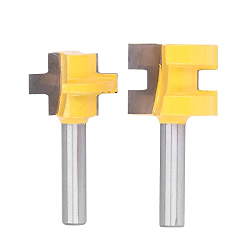 Zapfenfräser mit quadratischen Zähnen, T-Nut-Bodenfräser, Holzfräser, 1 1/8 Zoll Durchmesser, Legierungsklinge für Holzbearbeitungsprojekte von plplaaoo