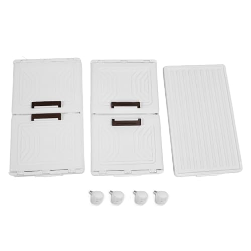 plplaaoo Klappstaatsbehälter mit 4 n PP PET PET Multi -Tier Stapelbarer Behälter Schrank Organizer Box für Schlafzimmer Wohnzimmer (M (3,9 x 7,9 Zoll) 2 Schicht 30,5x23x23cm) von plplaaoo