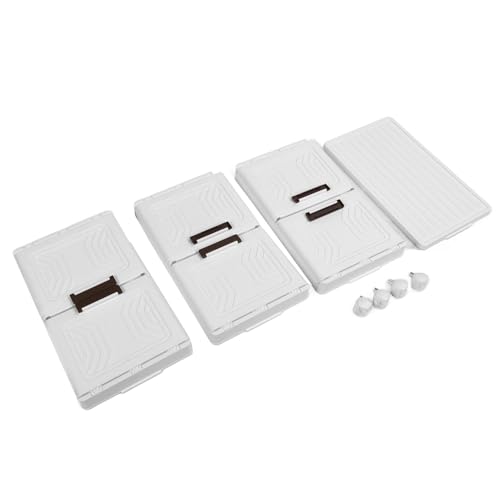 plplaaoo Klappstaatsbehälter mit 4 n PP PET PET Multi -Tier Stapelbarer Behälter Schrank Organizer Box für Schlafzimmer Wohnzimmer (M (3,9 x 7,9 Zoll) 3 Stufe) von plplaaoo