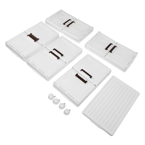 plplaaoo Klappstaatsbehälter mit 4 n PP PET PET Multi -Tier Stapelbarer Behälter Schrank Organizer Box für Schlafzimmer Wohnzimmer (M (3,9 x 7,9 Zoll) 5 Stufe) von plplaaoo