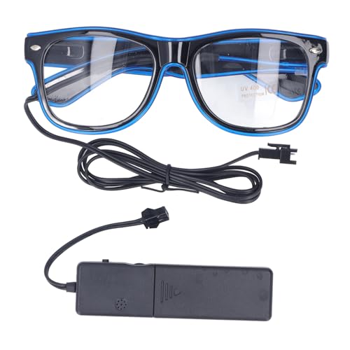 plplaaoo LED -Brille PVC Sound Control Batterieantrieb Licht -Up -Brille Partyzubehör für Erwachsene Teenager Kinder Nachtpartys Musikfestivals (Königsblau) von plplaaoo