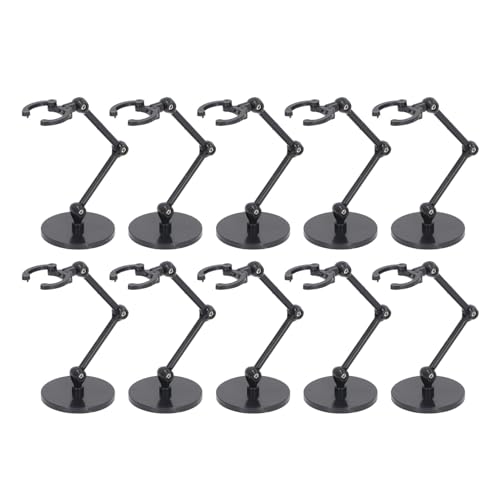 plplaaoo Puppenständer, Ausstellungshalter, Actionfigurenständer, Mini-Puppenstützrahmen, kompatibel für 6-Zoll-Modelle, 10er-Set, Kunststoffmaterial, Gute Stabilität, einfach zu (Schwarz) von plplaaoo