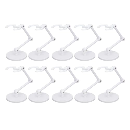 plplaaoo Puppenständer, Ausstellungshalter, Actionfigurenständer, Mini-Puppenstützrahmen, kompatibel für 6-Zoll-Modelle, 10er-Set, Kunststoffmaterial, Gute Stabilität, einfach zu (Weiß) von plplaaoo