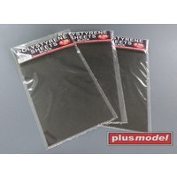 Polystyrene sheets black 0,5 mm (110 x 190 mm) von plusmodel