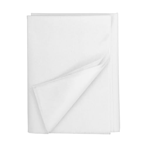 Bügelvlies Weiß 200 x 100 cm Aufbügelbarer Einlagestoff, Leichtes Gewicht Einseitig Vlies Vliesstoff für Bügelfalten,Nähhandwerk, Verstärkte Bekleidung von pluvialix