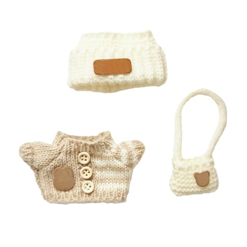 17 cm langes Kleidungsset (ohne Puppe), Hut und Overall-Set für 17 cm Zubehör-Anzug, niedliche Kleidung zum Verkleiden, einzigartiger Stil, stilvolle Kleidung für Puppe (Stil H) von podafu
