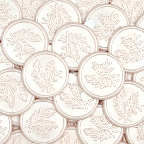 Poemluve 50 Stück Selbstklebende Wachssiegel Rosmarin Rosa Fertige SiegelAufkleber Briefsiegel Aufkleber für Hochzeit Einladungen Umschläge Deko Sponsion (Rosa) von poemluve