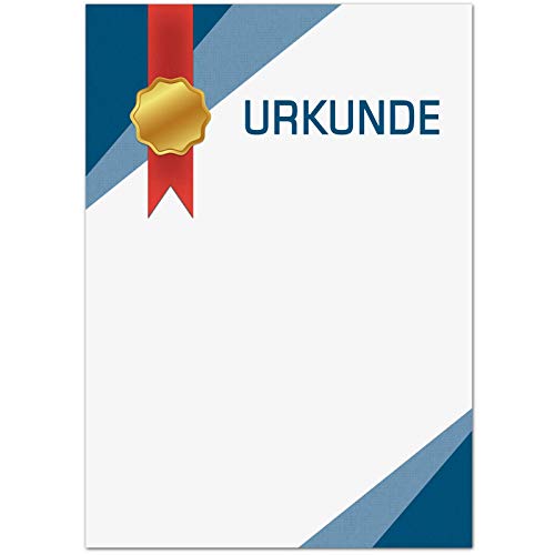 20 Stück Urkunde BAND Urkundenpapier 160g Papier A4 zum selbst bedrucken von pokalspezialist