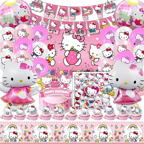 100 Pcs Kitty Geburtstag Dekoration, Kitty Geburtstag, Kitty Dekoration, Kitty Party Supplies Set, Kitty Luftballons, Kitty Tortendeko, Kitty Tischdecke, Mädchen Geburtstags Dekoration 100 Pcs Kitty Geburtstag Dekoration, Kitty Geburtstag, Kitty Dekoration, Kitty Party Supplies Set, Kitty Luftballons, Kitty Tortendeko, Kitty Tischdecke, Mädchen Geburtstags Dekoration von polrsgh