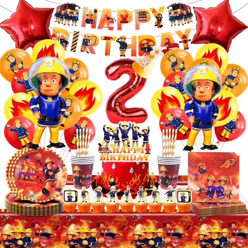 polrsgh 101 Pcs Feuerwehrmann Geburtstag, Feuerwehr Deko Kindergeburtstag, Feuerwehr Luftballon Servietten Tischdecke Für 10 Kinder polrsgh 101 Pcs Feuerwehrmann Geburtstag, Feuerwehr Deko Kindergeburtstag, Feuerwehr Luftballon Servietten Tischdecke Für 10 Kinder von polrsgh