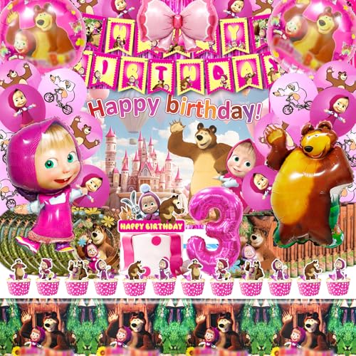 Masch Geburtstagsdeko 3 Jahre, Masch Party Dekoration, Masch Tortendeko, Masch Ballon, Geburtstag Banner, Geburtstag Tischdecke, Kinder Deko, Geeignet für die Dekoration von Themenpartys Masch Geburtstagsdeko 3 Jahre, Masch Party Dekoration, Masch Tortendeko, Masch Ballon, Geburtstag Banner, Geburtstag Tischdecke, Kinder Deko, Geeignet für die Dekoration von Themenpartys von polrsgh