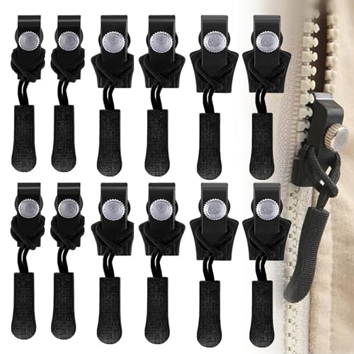 Poraceous 12 Stück Reisverschluss-Reparaturset, Reißverschluss Zipper Ersatz In Drei Größen, Reisverschluss-Zipper Ersatz, Reisverschluss-Reparaturset, Für Rucksäcke, Koffer, Jacken, Bettzug von poraceous