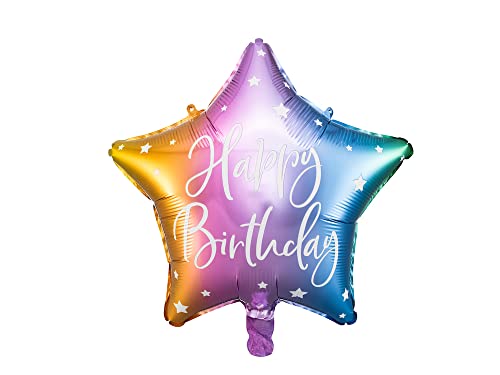 Folienballon Stern regenbogenfarben Happy Birthday 45cm Folienballon Stern regenbogenfarben Happy Birthday 45cm von PartyDeco