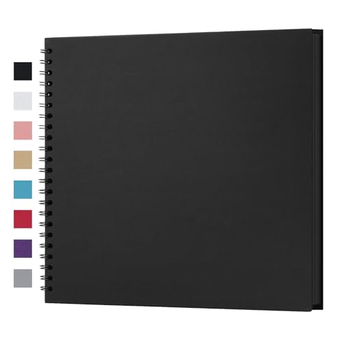 Potricher Fotoalbum zum Selbermachen, Sammelalbum, Hardcover, Kraftpapier, Scrapbook, Fotoalben, Erinnerungsbuch für Hochzeit und Jahrestag, Familie, 30,5 x 30,5 cm, 40 Seiten, Schwarz Potricher Fotoalbum zum Selbermachen, Sammelalbum, Hardcover, Kraftpapier, Scrapbook, Fotoalben, Erinnerungsbuch für Hochzeit und Jahrestag, Familie, 30,5 x 30,5 cm, 40 Seiten, Schwarz von potricher