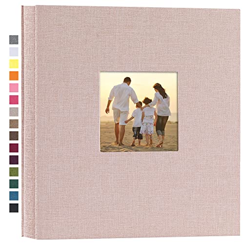 potricher Fotoalbum, Leinen-Hardcover, 10 x 15 cm, 1000 Fotos, große Kapazität, für Familie, Hochzeit, Jahrestag, Baby, Urlaub (Beige, 1000 Einsteckfächer) von potricher