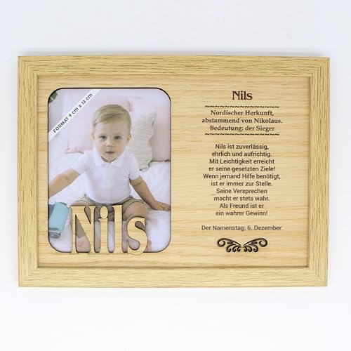 power gift NILS - Bilderrahmen Holz, Deko Bilder mit Rahmen, Fotorahmen, Porträtrahmen - Für dein Zuhause Picture Frame Deko Bilderrahmen Bilder -19,5 x 14,4 cm von power gift