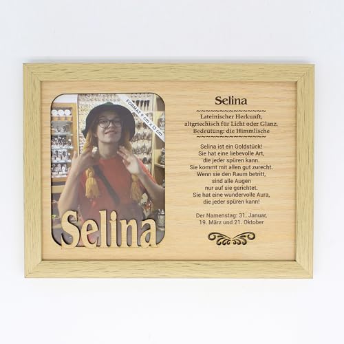 power gift SELINA - Bilderrahmen Holz, Deko Bilder Mit Rahmen, Fotorahmen - Für dein Zuhause/Picture Frame/Dekoration Wohnzimmer 19,5 x 14,4cm von power gift
