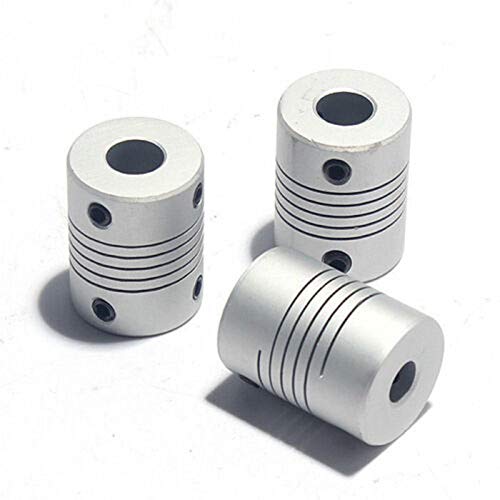 Powertool Flexible Wellenkupplungen, 5 mm x 6,35 mm, Aluminiumlegierung, flexible Kupplung zum Verbinden von Servomotor, Schrittmotor, Maschinenplattform usw. Powertool Flexible Wellenkupplungen, 5 mm x 6,35 mm, Aluminiumlegierung, flexible Kupplung zum Verbinden von Servomotor, Schrittmotor, Maschinenplattform usw. von power tool