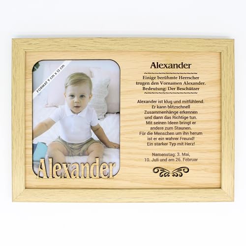 power gift ALEXANDER - Bilderrahmen Holz. Fotorahmen stehend oder hängend - Portraitrahmen. Für dein Zuhause. Deko Wohnzimmer. Fotografie. Geschenk - Passt zu jedem Anlass. von power gift