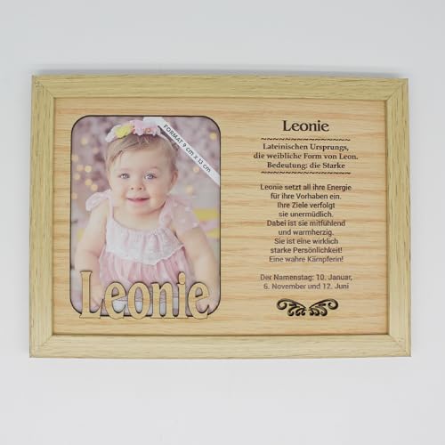 power gift LEONIE - Bilderrahmen Holz, Deko Bilder Mit Rahmen, Fotorahmen - Für dein Zuhause/Picture Frame/Deko Wohnzimmer/Bilderrahmen -19,5 x 14,4 cm von power gift