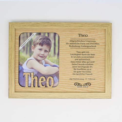 power gift THEO - Bilderrahmen Holz, Deko Bilder Mit Rahmen, Fotorahmen - Für dein Zuhause/Picture Frame/Deko Schlafzimmer -19,5 x 14,4 cm von power gift