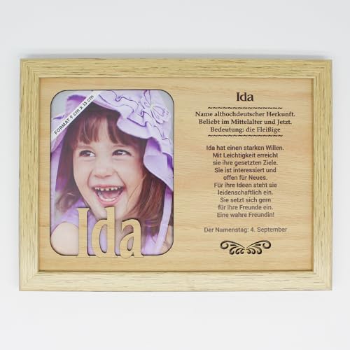 IDA - Bilderrahmen Holz, Deko Bilder mit Rahmen, Fotorahmen stehend und hängend - Für dein Zuhause Picture Frame Deko Schlafzimmer Fotografie Foto Bild Porträt Portrait von power gift