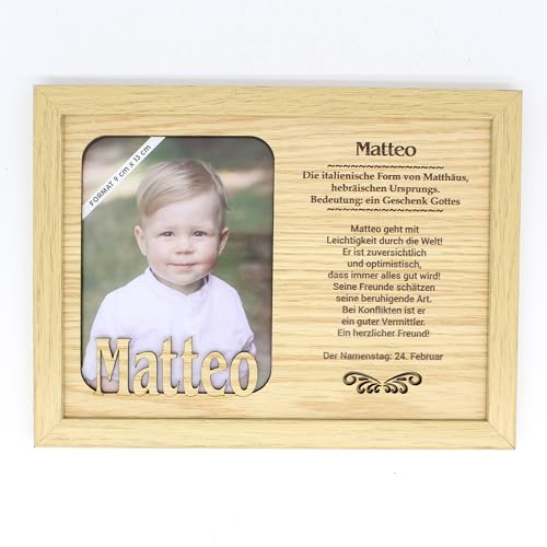 MATTEO - Bilderrahmen Holz, Deko Bilder mit Rahmen, Fotorahmen stehend und hängend - Für dein Zuhause Picture Frame Deko Wohnzimmer Fotografie Foto Bild Porträt Portrait von power gift