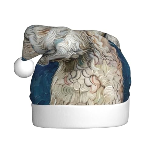 ppynte Alpaka-Llama, Plüsch-Weihnachtsmannmütze, bequeme Weihnachtsmütze, passend für Weihnachten, Neujahr, Party, Kopfbedeckung, 1 Stück ppynte Alpaka-Llama, Plüsch-Weihnachtsmannmütze, bequeme Weihnachtsmütze, passend für Weihnachten, Neujahr, Party, Kopfbedeckung, 1 Stück von ppynte