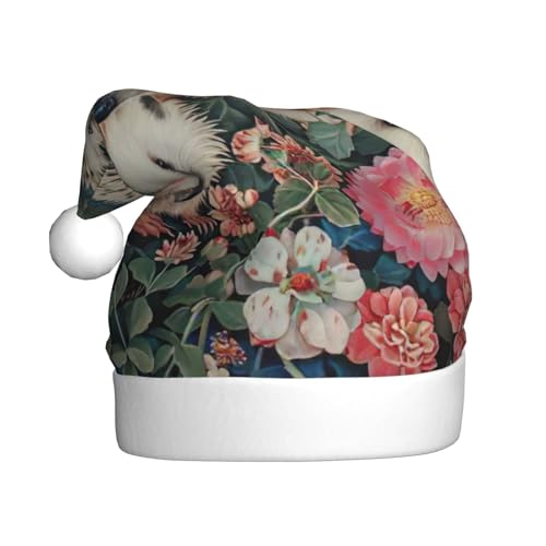 ppynte Blumen-Igel, 1 Stück, Plüsch-Weihnachtsmannmütze, bequeme Weihnachtsmütze, passend für Weihnachten, Neujahr, Party, Kopfbedeckung ppynte Blumen-Igel, 1 Stück, Plüsch-Weihnachtsmannmütze, bequeme Weihnachtsmütze, passend für Weihnachten, Neujahr, Party, Kopfbedeckung von ppynte